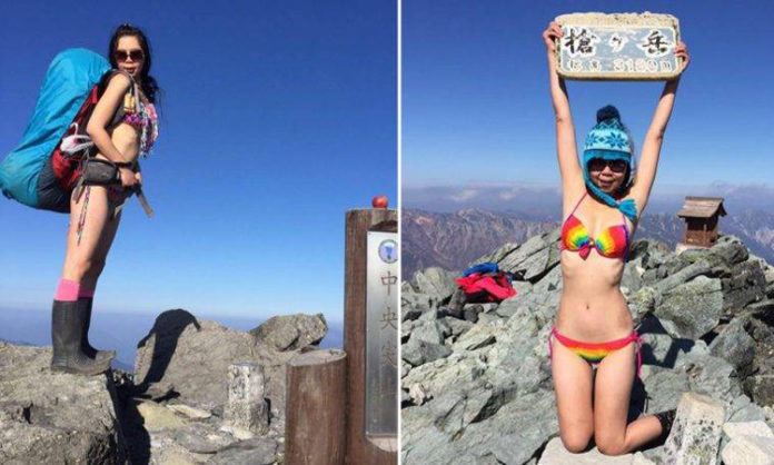 Bikini hiker