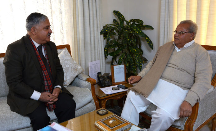 GOVERNOR MEETING PROF. ASHOK AIMA, VC CENTRAL UNIVERSITY JAMMU