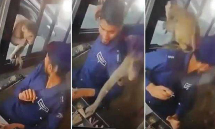 A screen grab of the viral video