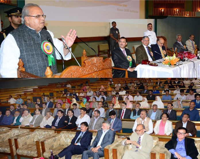 GOVERNOR ADDRESSING 23RD POSTGRADUATE RESEARCH PRESENTATION PROGRAMME OF SKIMS-12