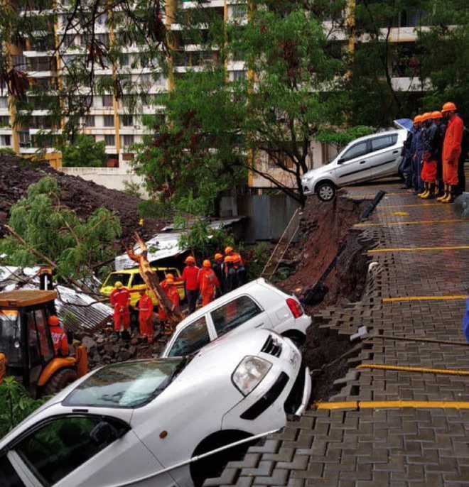 The compound wall collapsed around 1.45