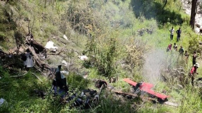 Helicopter carrying relief material crashes in Uttarkashi
