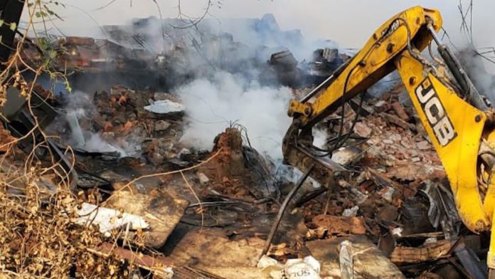 14 injured as factory building collapses after fire in Delhi’s Peeragarhi