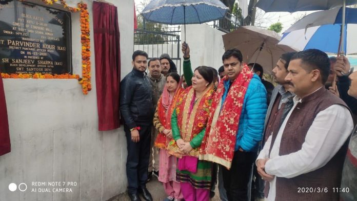 Boundary Wall under 14-FC inaugurated at GHS Nomain-06