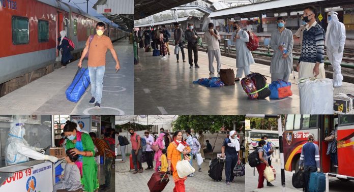 Stranded persons arrived at Jammu Railway Station-18